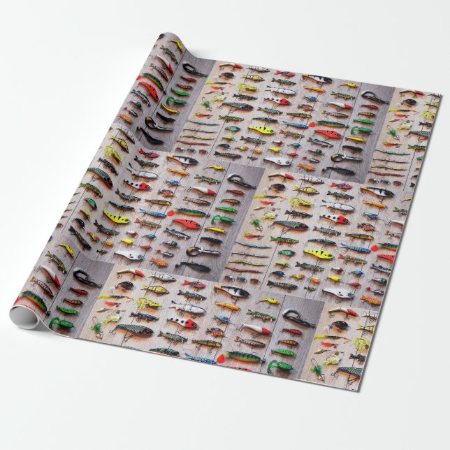 Classic Fishing Lures Thunder_Cove Wrapping Paper (Unrolled)