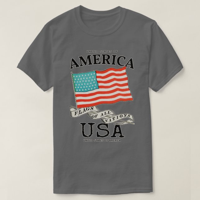 Classic Flag of America T-Shirt (Design Front)