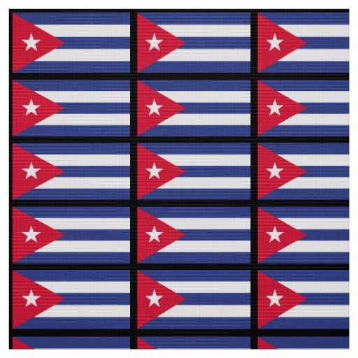 Classic Flag of Cuba Fabric