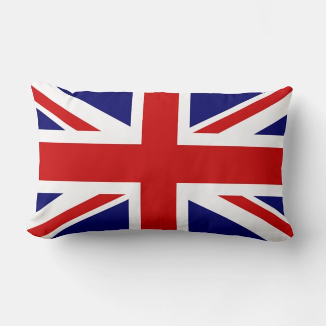 Classic Flag of the United Kingdom The Union Jack Lumbar Pillow (Front)