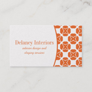 Classic Flair Business Card, Orange Card