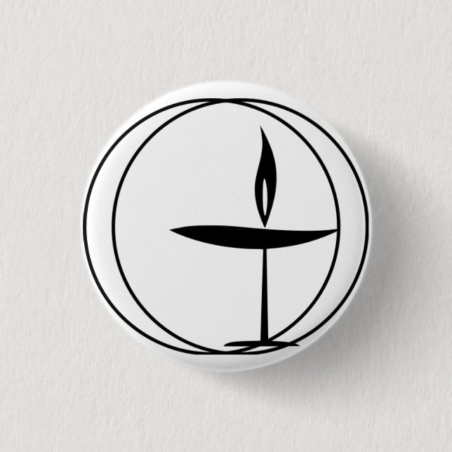 Classic "Flaming Chalice" Button (Front)