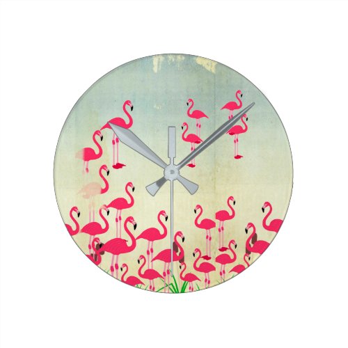 Classic Flamingo Clock