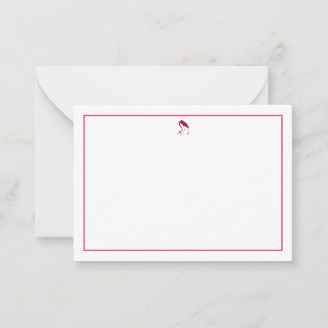 Classic Flamingo Note Card (Front)