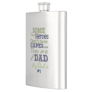 Classic Flask/Dad Typography Flask
