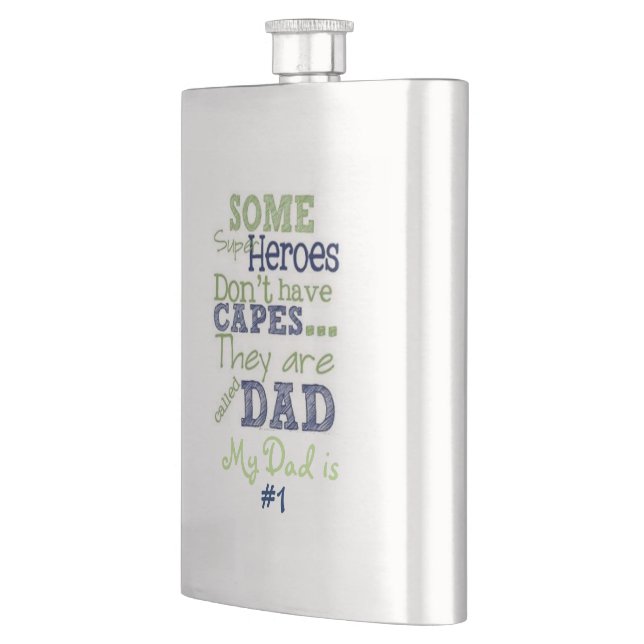 Classic Flask/Dad Typography Flask (Left)