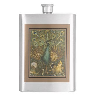 Classic Flask Pauw met kippen Theo Hoytema 