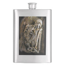Classic Flask with Human Skeleton Design