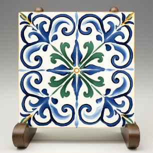 Classic Fleur-de-Lis Traditional Ceramic Tile