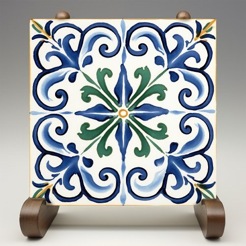 Classic Fleur_de_Lis Traditional Ceramic Tile