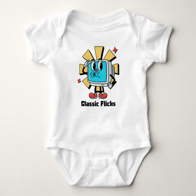 Classic flicks baby bodysuit (Front)