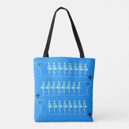 Classic Flight Attendant All_Over Print Tote Bag