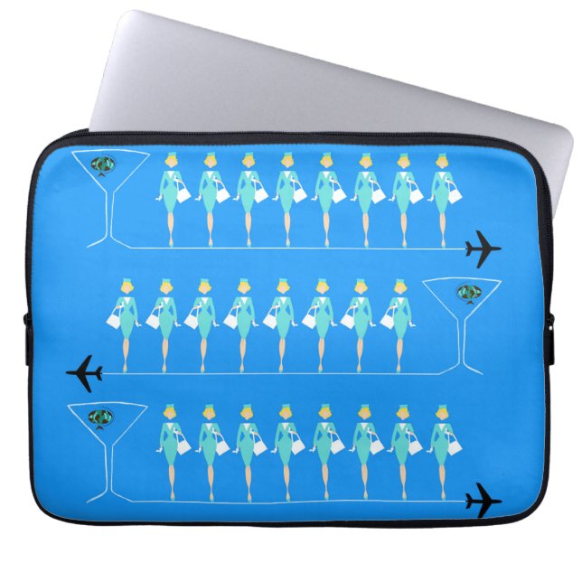 Classic Flight Attendant Laptop Sleeve (Front)