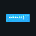 Classic Flight Attendant Stretched Canvas Print<br><div class="desc">When you see this Classic Flight Attendant Stretched Canvas Print, it will be love at first flight! Inspired by 1960's minimalist art, this design features a vibrant, sky blue background. There are rows of identical retro flight attendants wearing aqua uniforms and pillbox hats. The lovely, poised ladies are standing at...</div>
