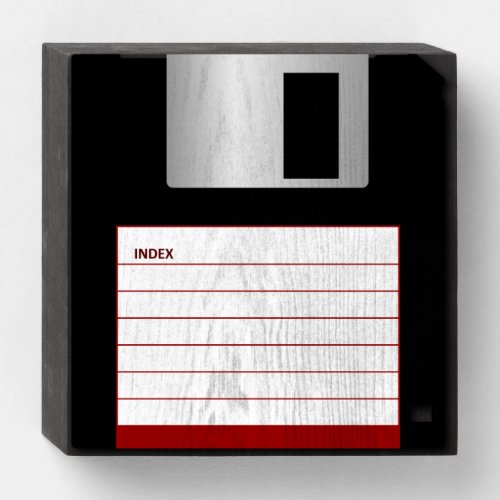 Classic Floppy Disk Black Desk Sign