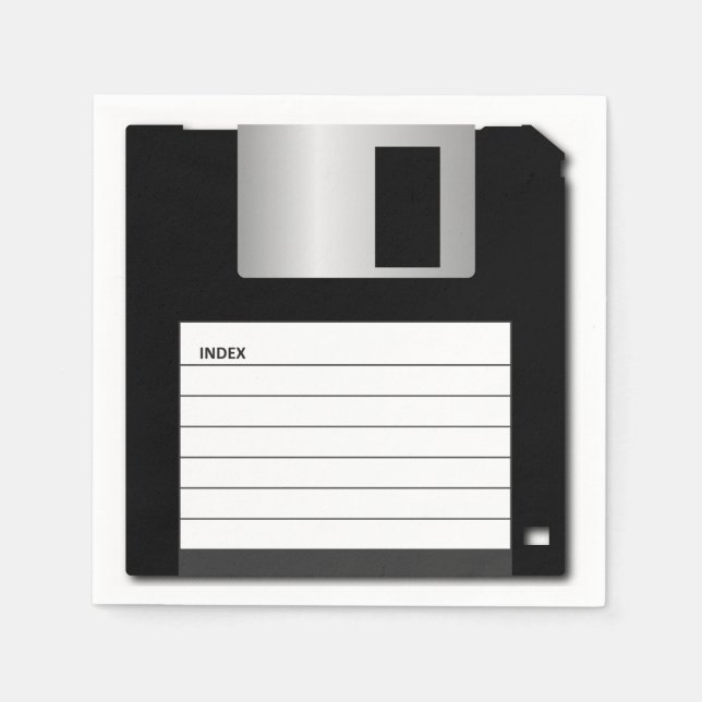 Classic Floppy Disk Computer Geek  Napkins (Front)