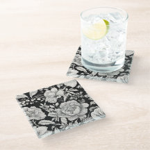 Classic Floral Black and White Vintage