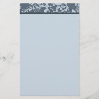 Classic Floral Blue Paper Stationery