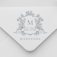 Classic Floral Crest Monogram