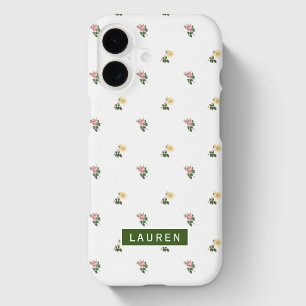 Classic Floral Custom Name iPhone 17 Case