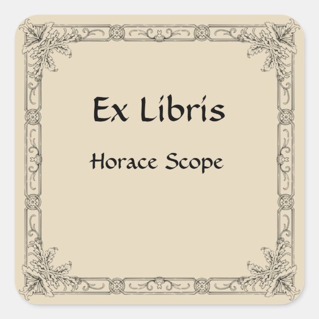 Classic Floral Flourish Frame Bookplate (Front)