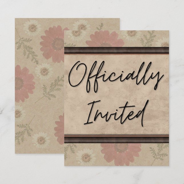 Classic Floral Invitation (Front/Back)