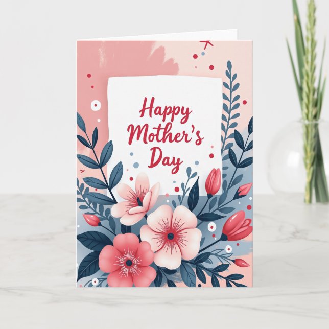 Classic Floral Mothers Day Card (Front)