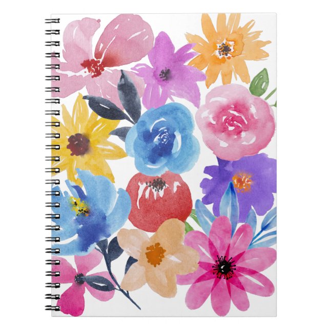 Classic Floral Notes Spiral Notebook/Journal Notebook (Front)