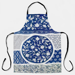Classic Floral Ornament Print Apron