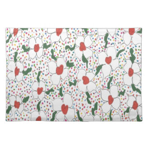 Classic Floral Pattern Cloth Placemat