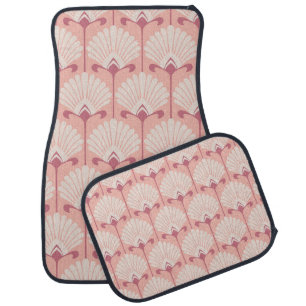Classic Floral: Seamless Vintage Pattern Car Floor Mat