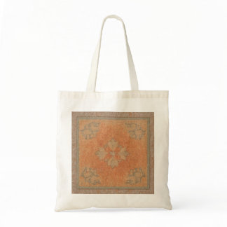 Classic Floral Tile Art Tote Bag