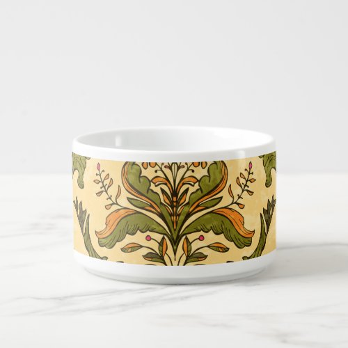 Classic floral wallpaper stylized damask bowl