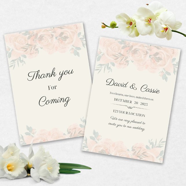 Classic Floral Wedding Invitation (Creator Uploaded)