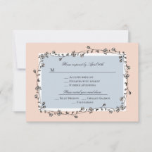 Classic Floral Wedding Reply Card/RSVP