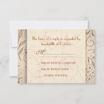 Classic Floral Wedding Rsvp Cards by jinaiji at Zazzle