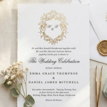 Classic Floral Wreath Monogram Wedding