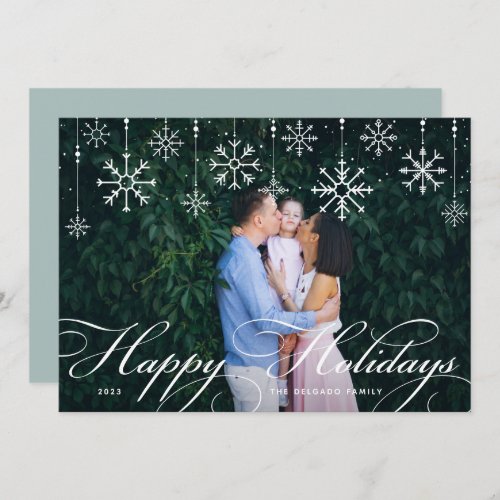 Classic Flourish  Holiday Photo Card