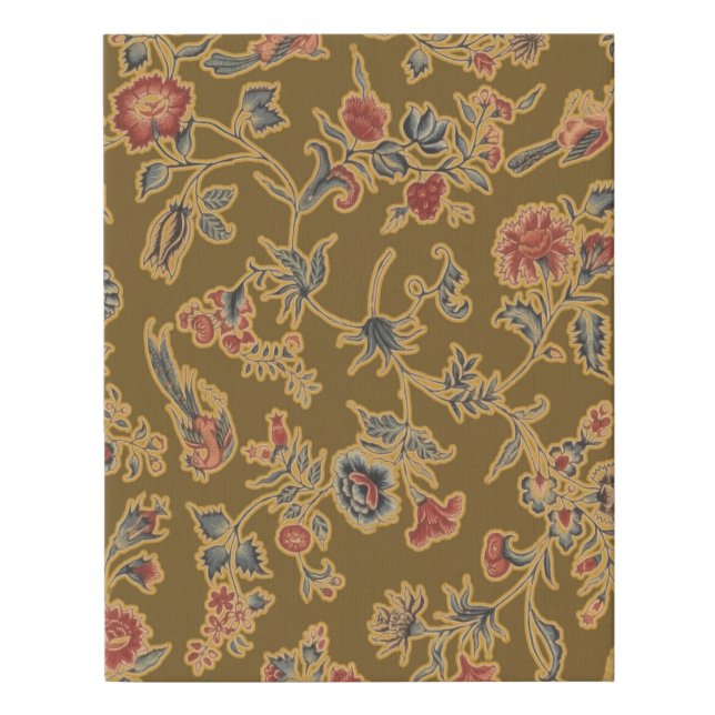 Classic Flower Chintz Pretty Soft Floral Design Faux Canvas Print (Front)