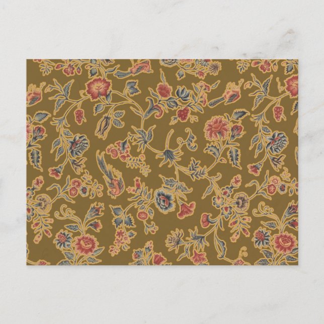 Classic Flower Chintz Pretty Soft Floral Design Postcard (Front)