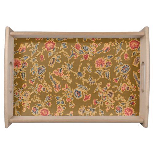 Classic Flower Chintz Pretty Soft Floral Design Serving Tray