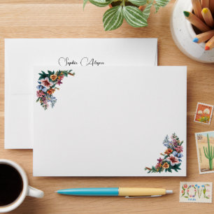 Classic Flower Garden Graduation Envelope