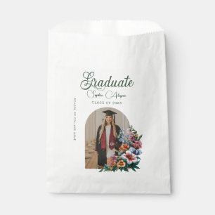 Classic Flower Garden Photo Graduation Favor Bag