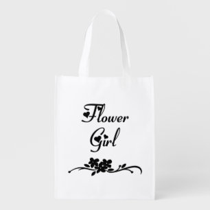 Classic Flower Girl Reusable Grocery Bag