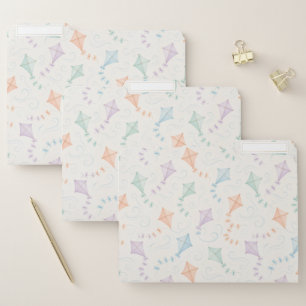 Classic Flying Kites Pastel Tone File Folder