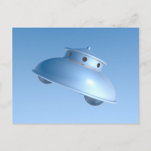 Classic Flying Saucer Postcard