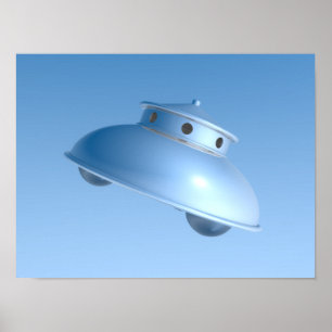 Classic Flying Saucer Poster