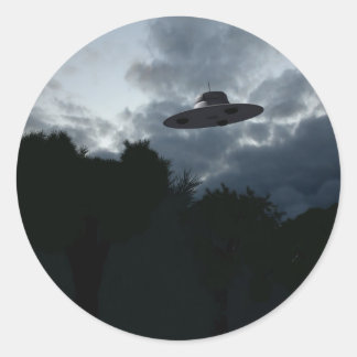 Classic Flying Saucer Sticker
