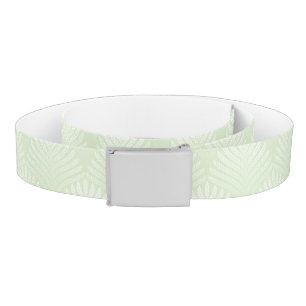 Classic foliage pattern in white and green belt