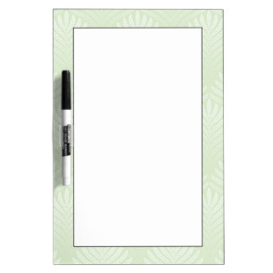 Classic foliage pattern in white and green Dry-Erase board